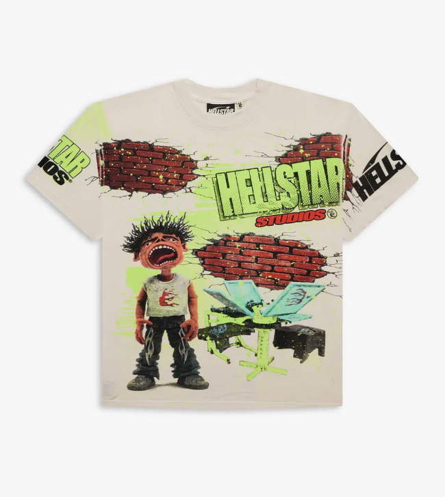 Hellstar Studios Brick Wall Tee Cream