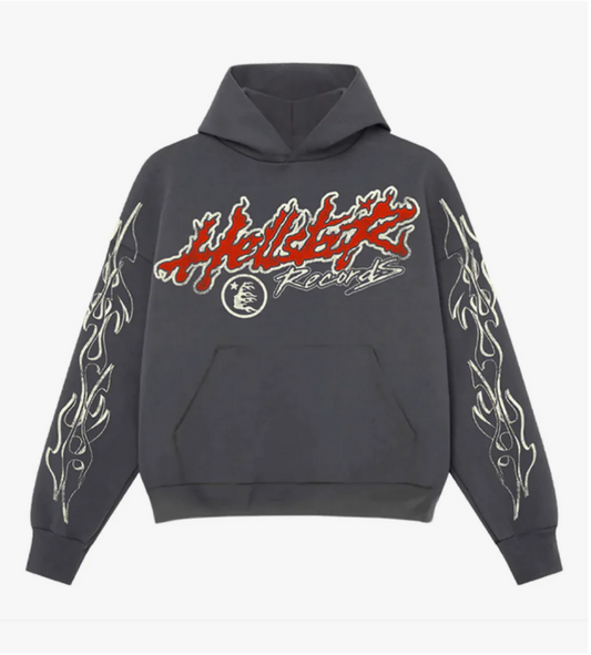 Hellstar Studios Records Tour Hoodie Faded Black