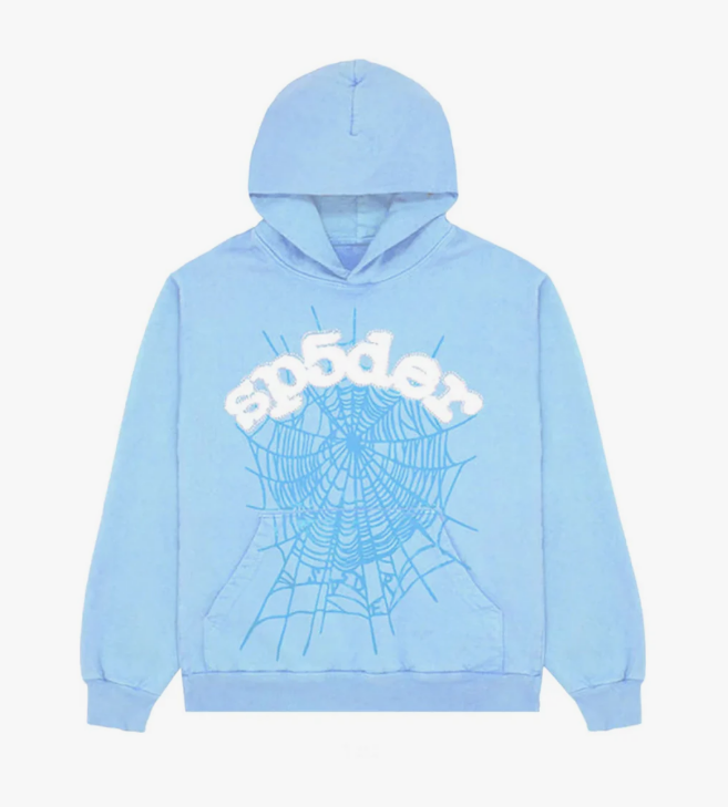 Sp5der Web Hoodie Sky Blue