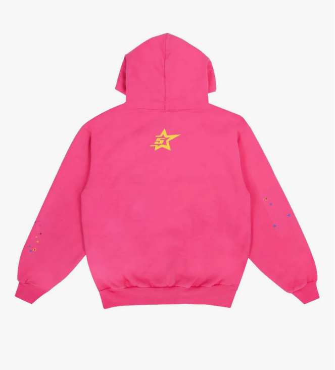 Sp5der P*nk Web Hoodie Pink