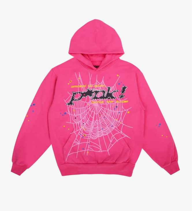 Sp5der P*nk Web Hoodie Pink